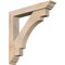 Ekena Millwork Merced Traditional Smooth Bracket w/ Offset Brace, Douglas Fir, 5 1/2"W x 32"D x 32"H BKT0604X32X32MRC01SDF - alternate 1
